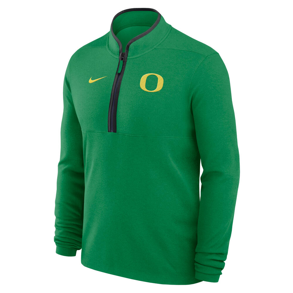 Classic Oregon O, Nike, Green, Pullover, Performance/Dri-FIT, Men, 1/4-zip, Sweatshirt, 853990